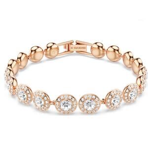 Swarovski Una Angelic bracelet Round cut, Pavé, White, Rose Gold-tone plated*NEW